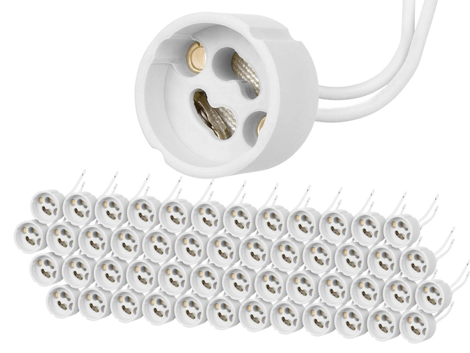 50x Gniazdo na GU10 oprawka ceramiczna LED